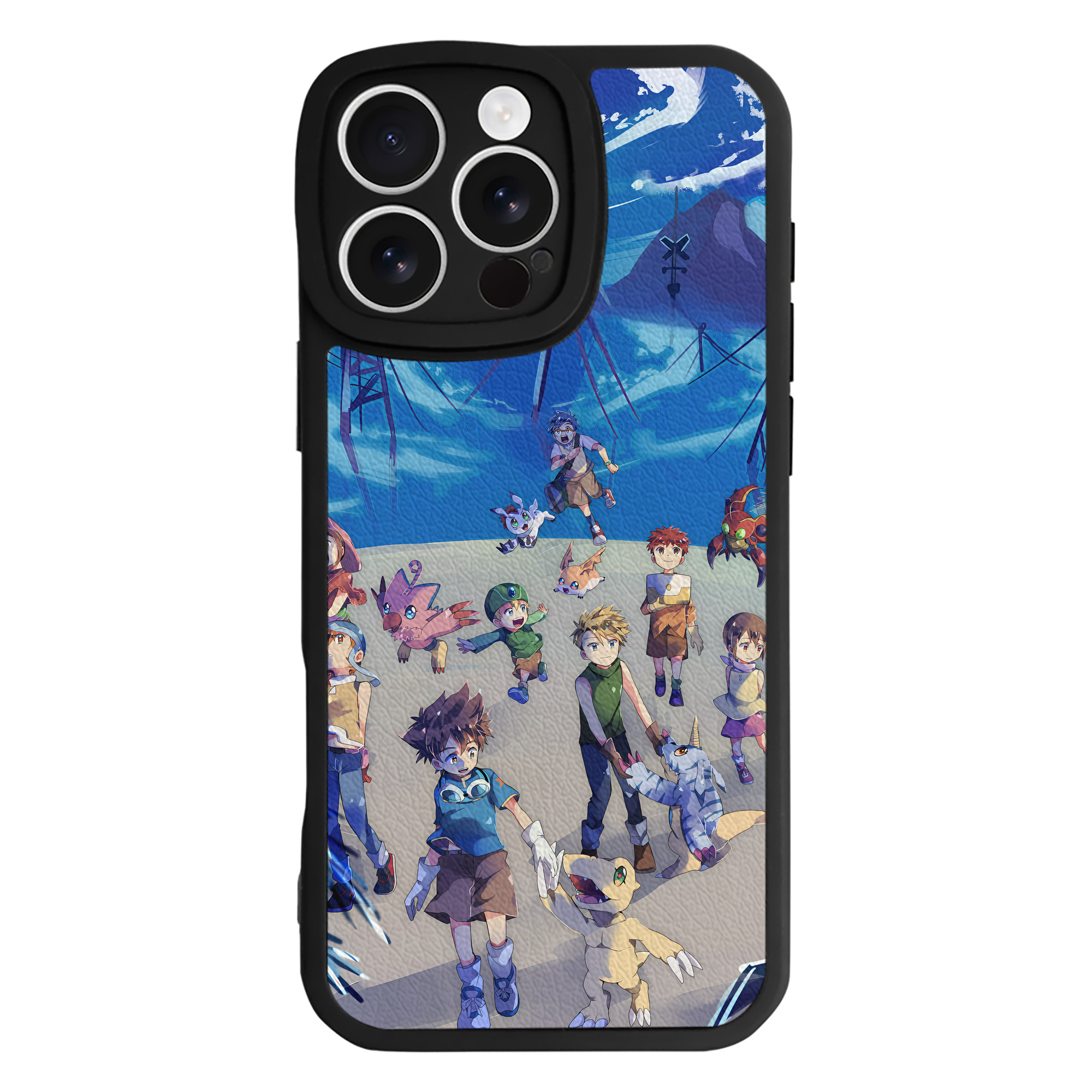 （画像用） Digimon デジタルモンスター/デジモン 【iPhone 16シリーズ対応】シリコンスマホケース（レザー調） 材質：シリコン